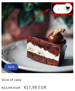 Quantity field next to add to cart button