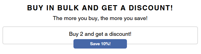 Volume discount widget in Bundler