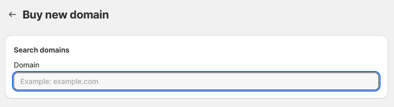 Buying new domain in Shopify